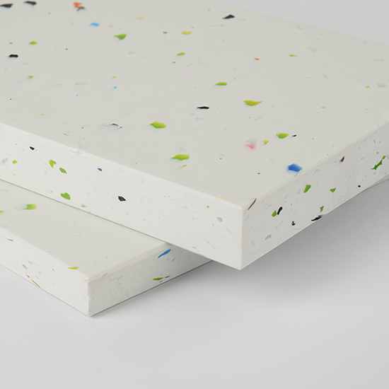 Polygood plade af genanvendt plast - PS1601 White Lollipop